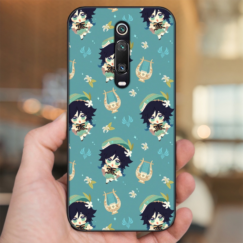 Ốp lưng Xiaomi K20, K20 Pro, Mi 9T viền đen in hình Venti Genshin Impact