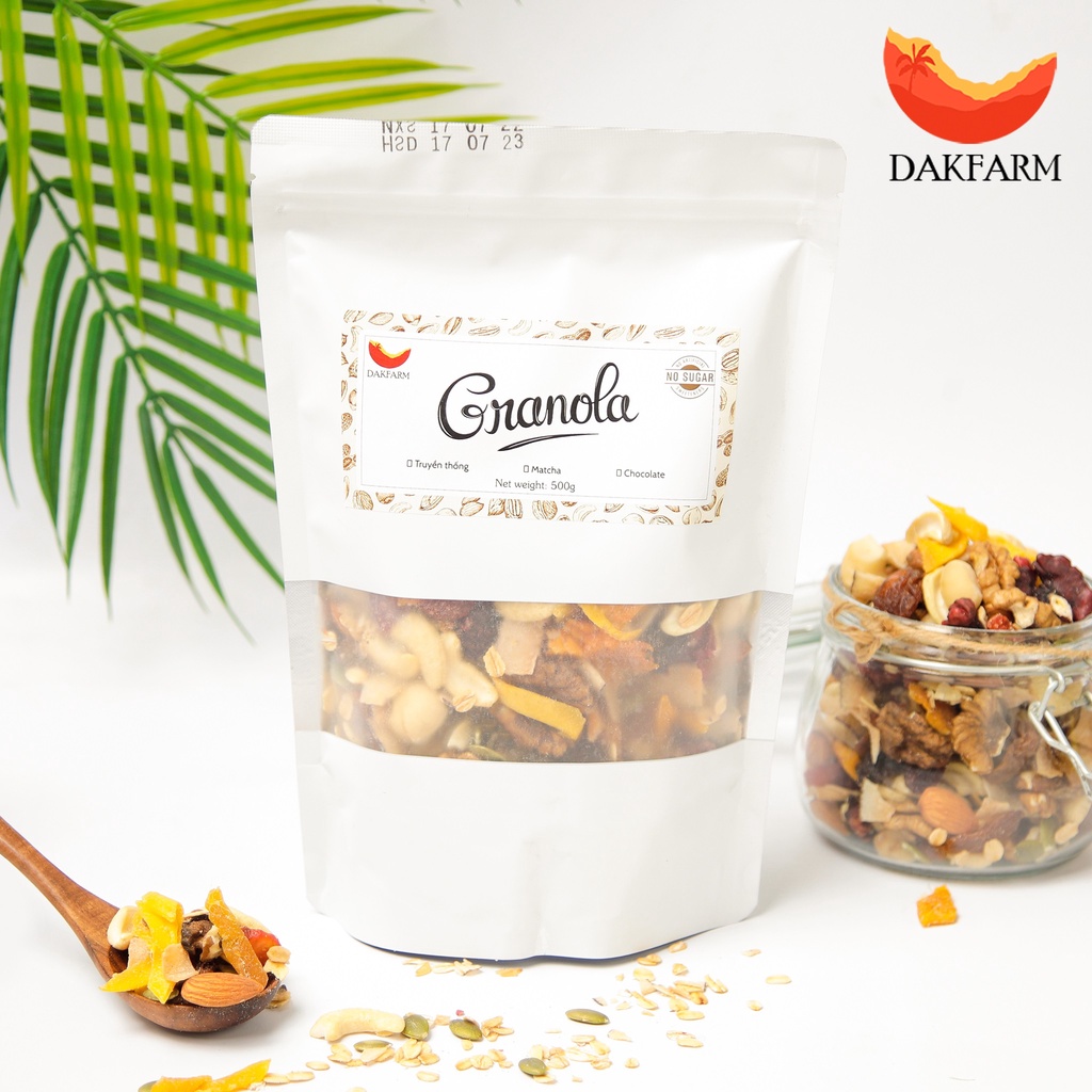 Granola siêu hạt Dakfarm ngũ cốc ăn kiêng giảm cân eat clean không đường có nhiều hạt ít yến mạch