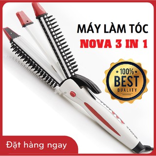 Máy làm tóc 3 trong 1 ép thẳng, dập xù, làm xoăn, NOVA 2088
