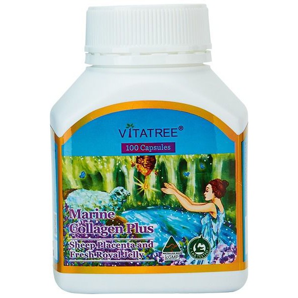 Vitatree Marine Collagen 3in1 Collagen Nhau thai cừu Sữa ong chúa