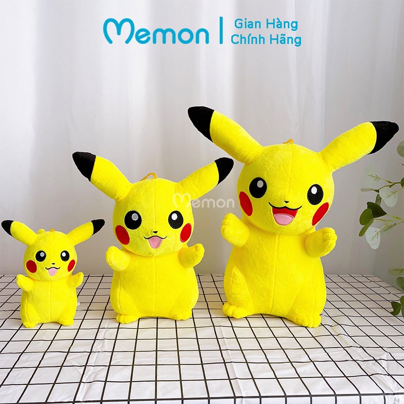 Gấu Bông Pikachu Pokemon Ngồi Cao Cấp Memon