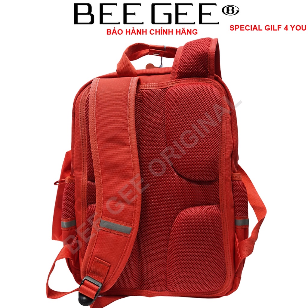 Balo trẻ em hàng cao cấp Siêu nhẹ- cho bé trai, bé gái đi học cấp 1  BEEGEE HS1011-Màu Đỏ B