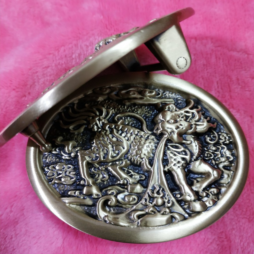 Mặt khóa thắt lưng Đồng Đúc hình Kì lân 7.5x5.5cm - MKCOPPER10