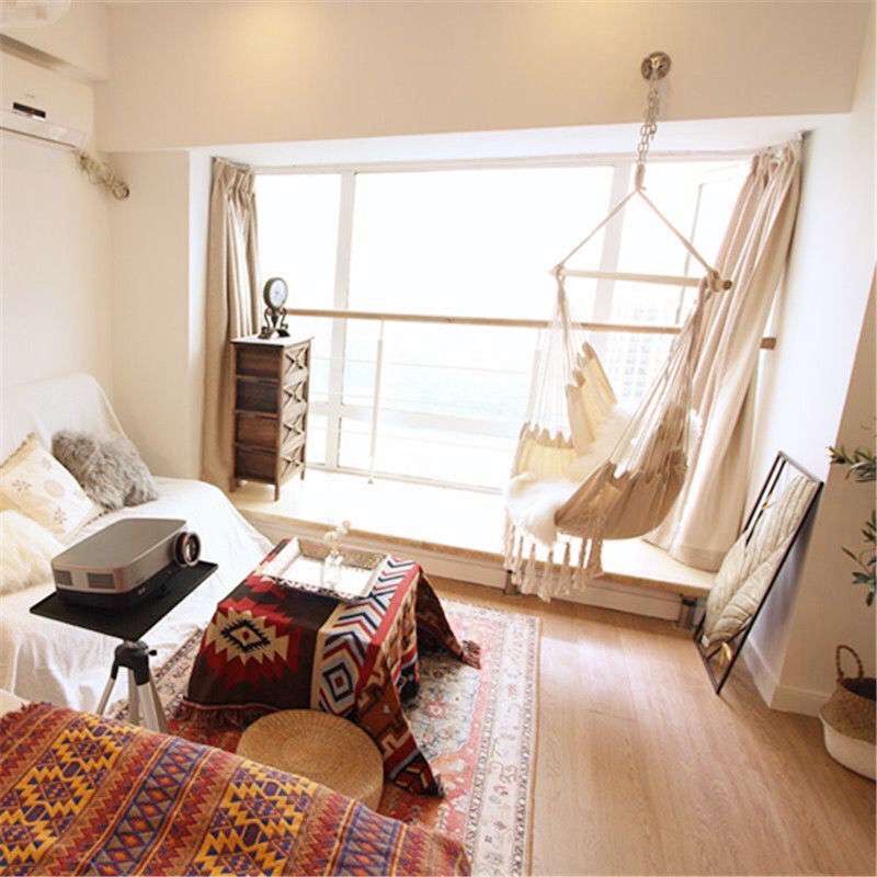 Sẵn hàng Võng ngồi vải mix tua rua vintage