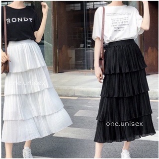 Chân váy bèo 4 tầng dập li