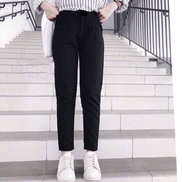 Quần tây baggy đen đơn giản | BigBuy360 - bigbuy360.vn