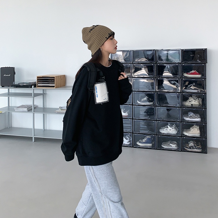 NRVP Áo Hoodie Thiết Kế Đơn Giản Thời Trang Hàn Quốc Cho Nữ