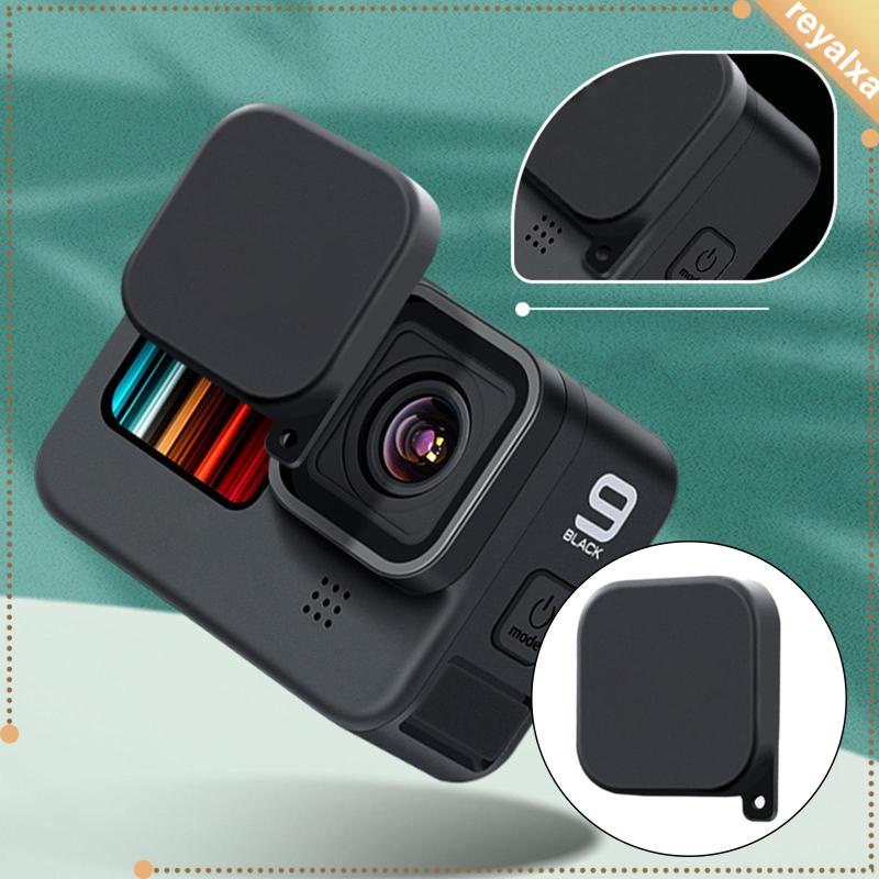 Nắp Bảo Vệ Ống Kính Máy Ảnh Go Pro 9 10 Bằng Silicon Chống Bụi Bẩn / Trầy Xước Màu Đen