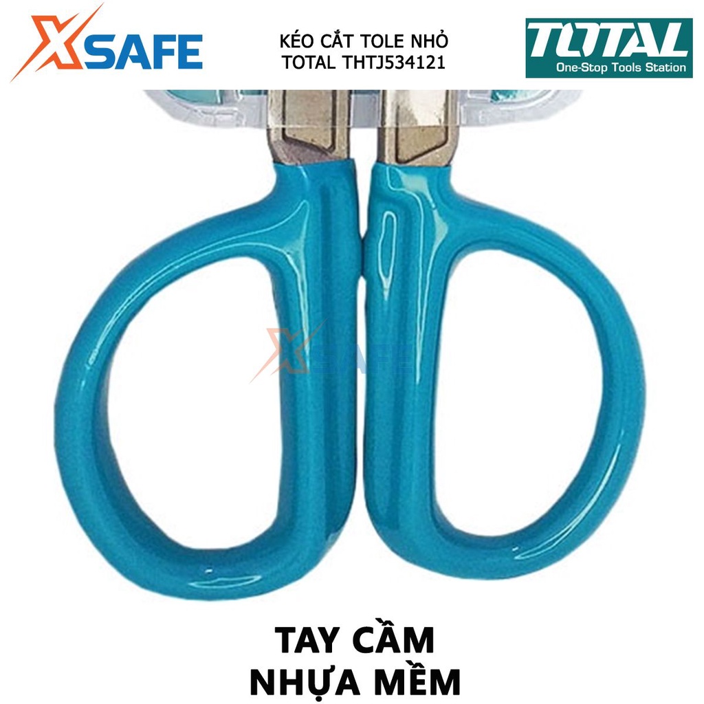 Kéo cắt tole nhỏ TOTAL THTJ534121 kích thước 12 &quot;, độ dày tối đa thép carbon ≤0,8mm - chính hãng