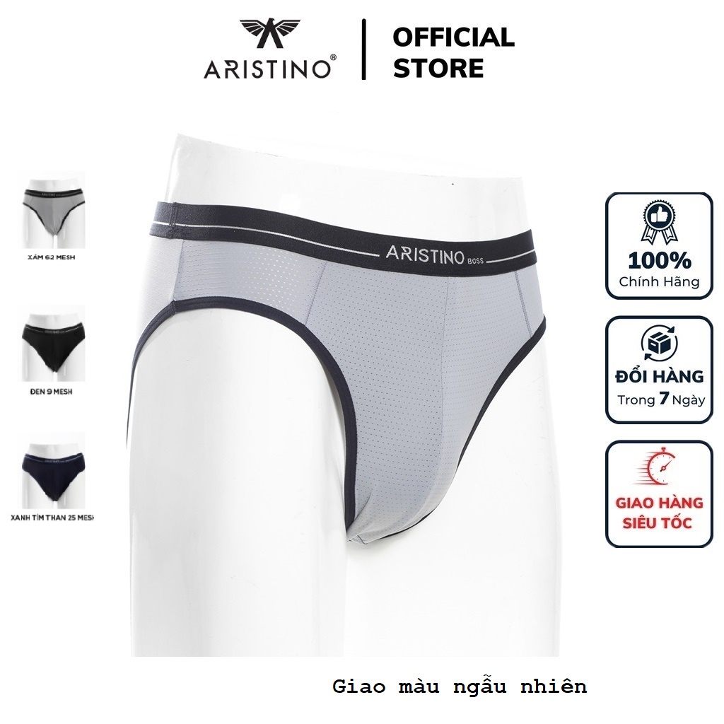 Quần lót nam tam giác sịp lưới Aristino ABF072 xì briefs chất polyamide mềm mịn co giãn thấm hút thoát ẩm khử mùi