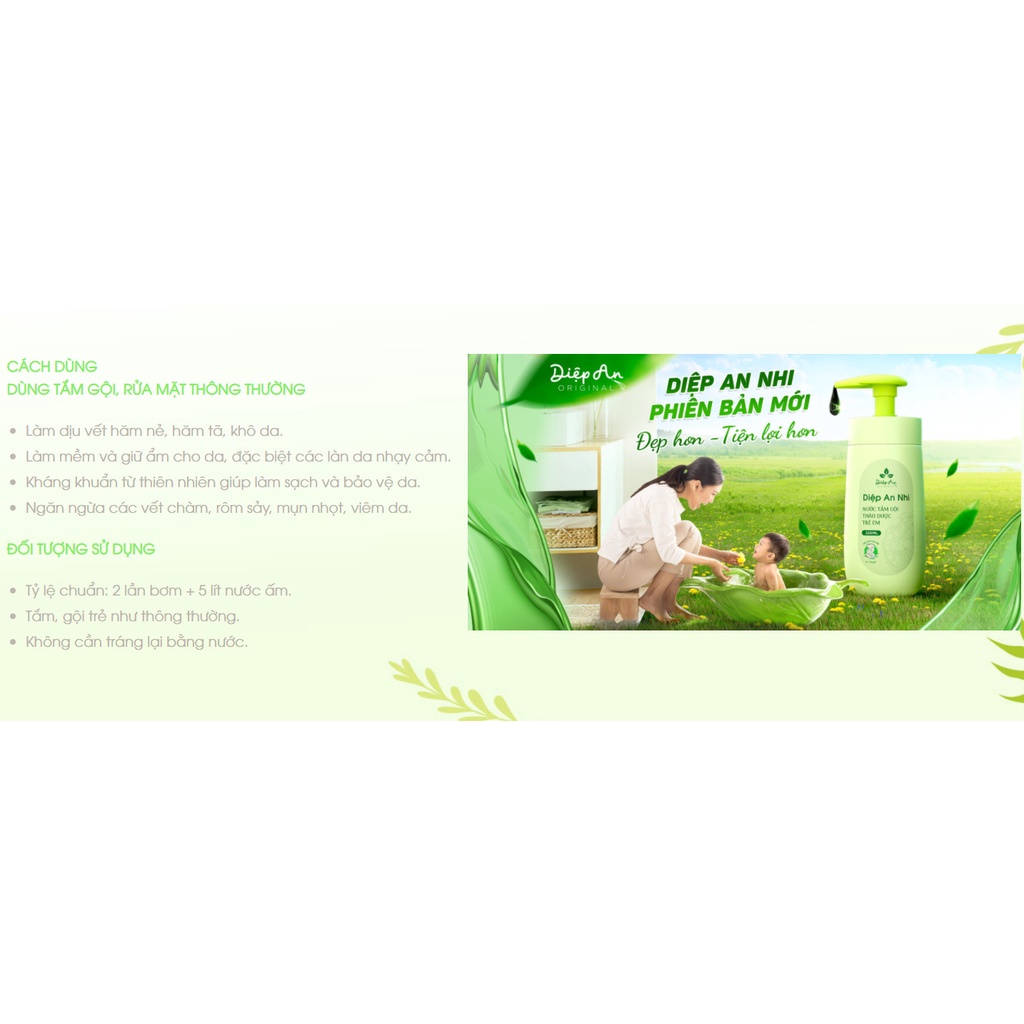 Sữa Tắm gội thảo dược Diệp An Nhi - 220ml