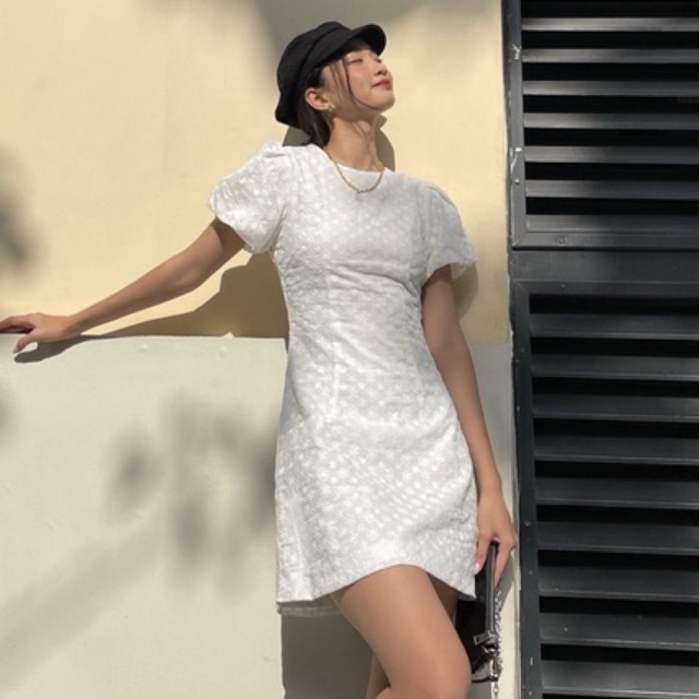 Sibling House - Đầm vải hoạ tiết hoa tay phồng Julius dress