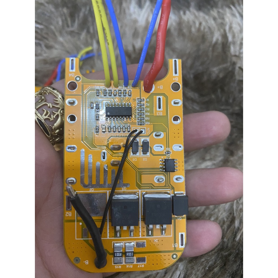 Mạch Makita 5S 60A bảo vệ pin Li-ion, chạy máy 3 chân, ko cần hàn diod. BN.