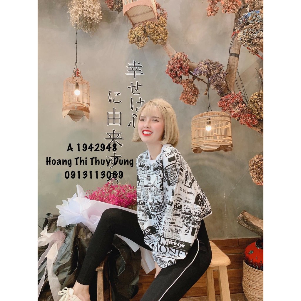 Áo Thun Tay Dài Form Croptop In Hình Báo Cá Tính TTS0726