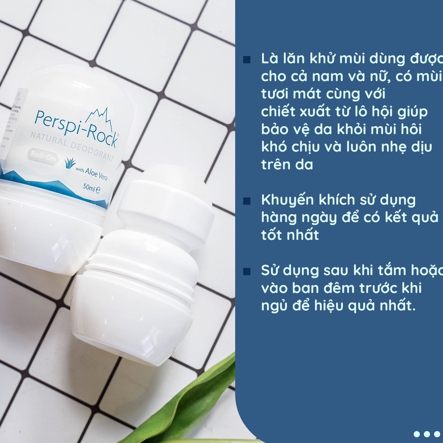 Lăn Khử Mùi Perspi-Rock Natural Deodorant 50ml