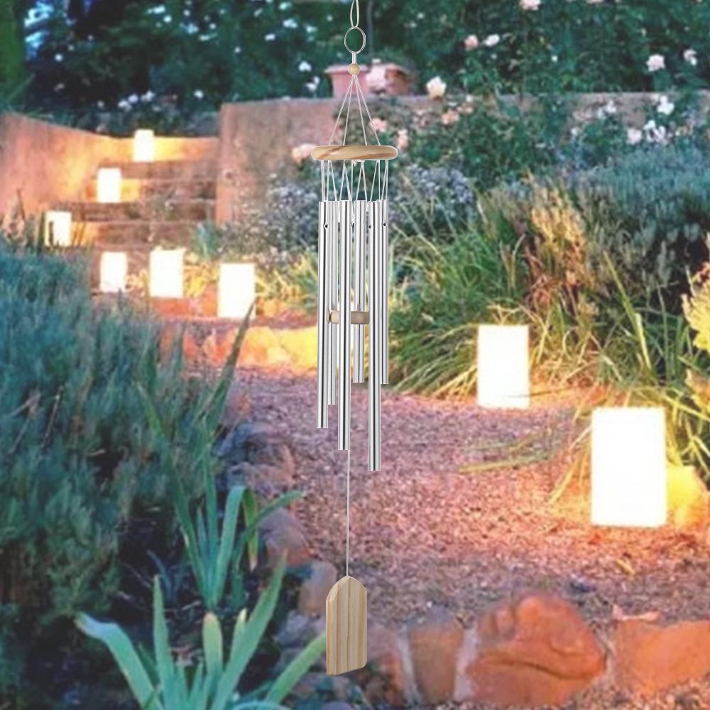 Chuông Gió Treo Trang Trí Bằng Gỗ Và Kim Loại Phong Cách Retro