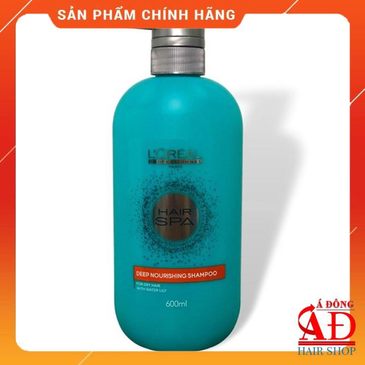 [Chính hãng] [Siêu rẻ] Dầu gội L'oreal Hair Spa Deep Nourishing shampoo suôn mượt cho tóc khô 600ml - Chính hãng