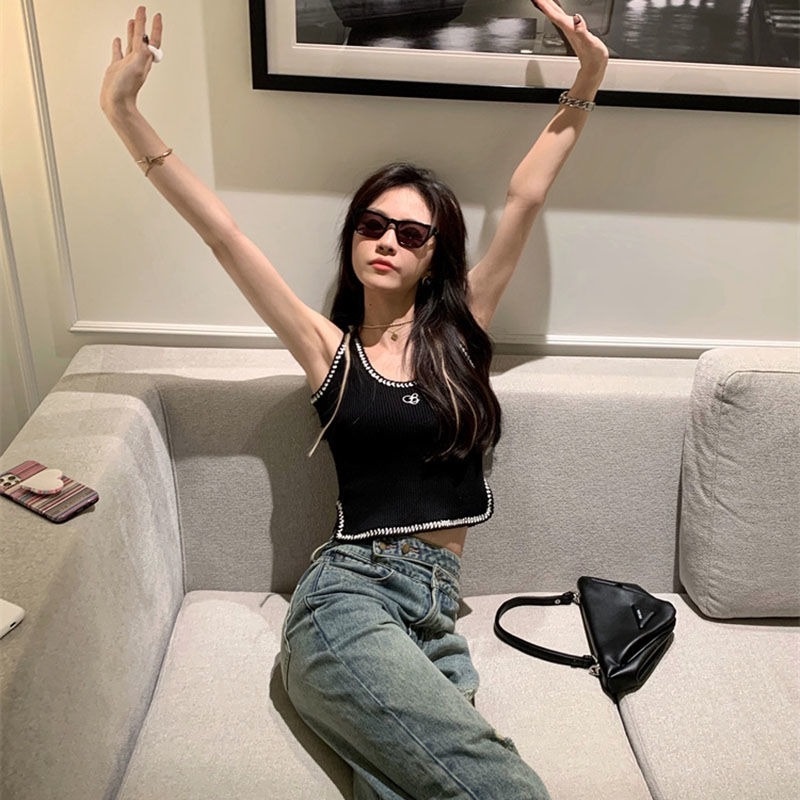 Áo Hai Dây Dáng Ngắn Thời Trang Mùa Hè Hàng Mới Dành Cho Bạn Nữ