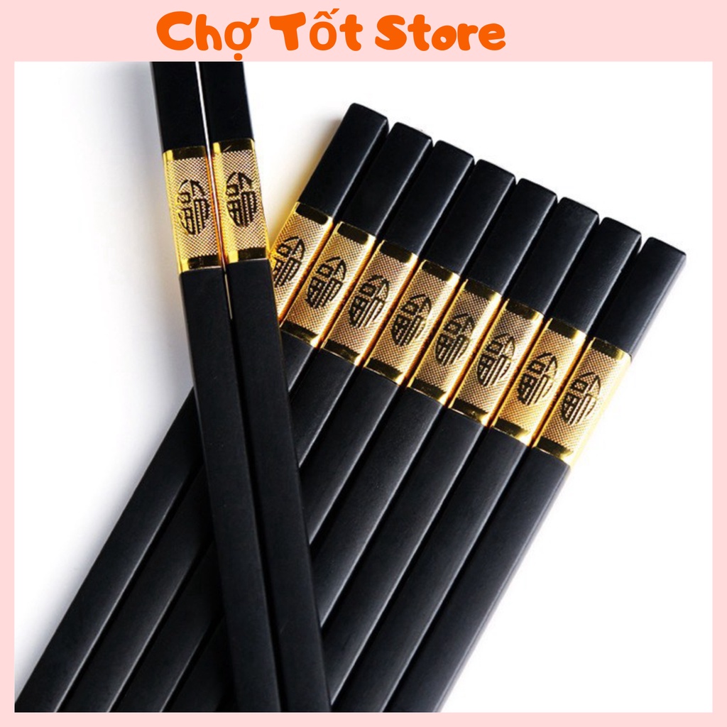❌ĐÃ KIỂM ĐỊNH⛔Bộ 10 Đôi Đũa Khảm Vàng Phong Cách Nhật Bản 2248 Chợ Tốt Store