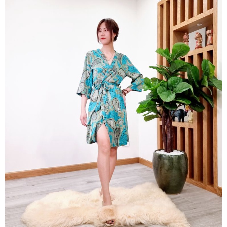 Áo choàng ngủ Kimono Lụa VNXK Giá 598.000đ