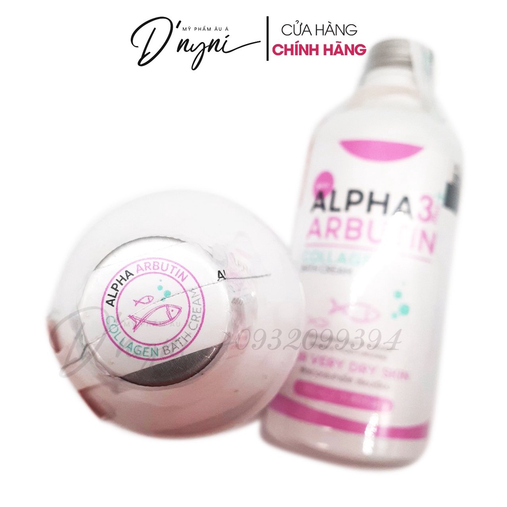 Sữa Tắm Trắng Da ALPHA ARBUTIN 3+ Plus COLLAGEN Bath Cream Thái Lan 350ml