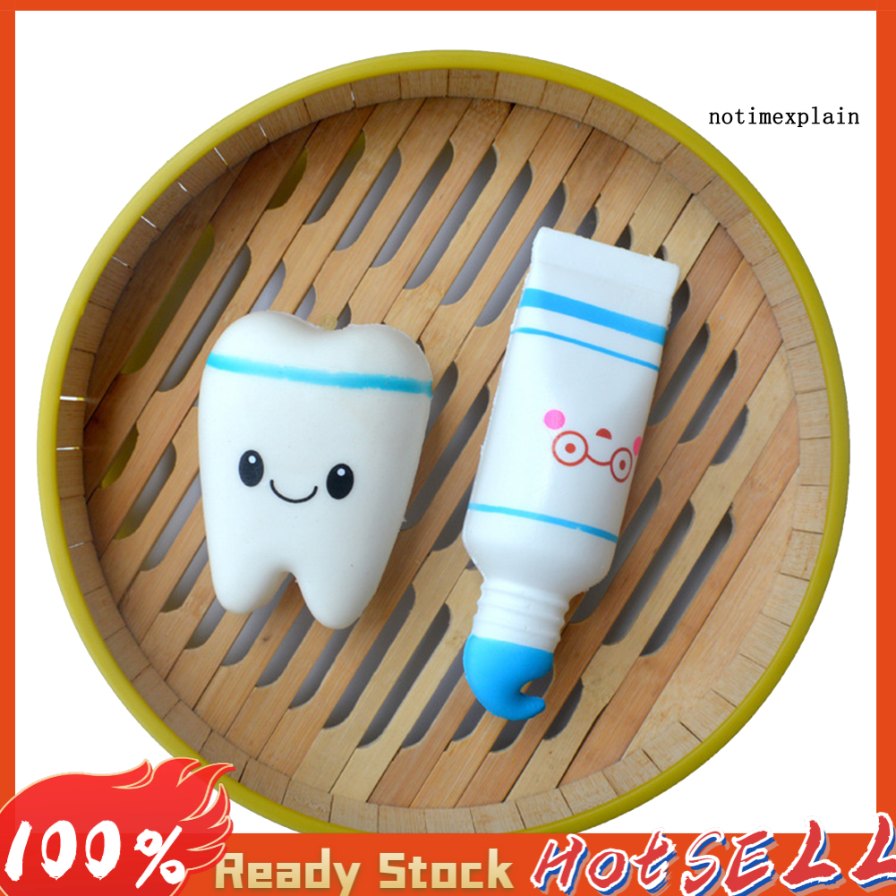 Bộ 2 Đồ Chơi Squishy Dạng Tuýp Kem Đánh Răng Vui Nhộn