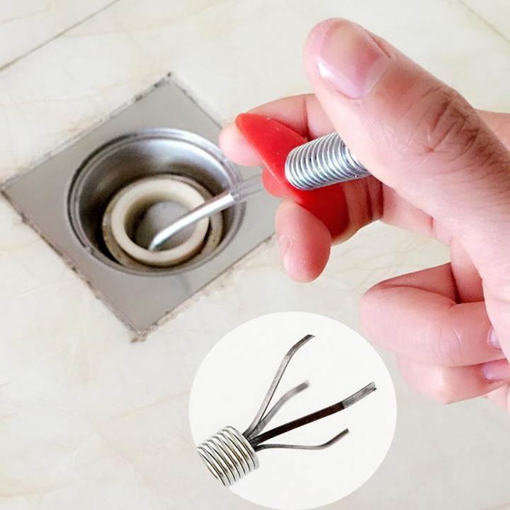 Dụng Cụ Gắp Rác Thông Cống - Ngăn Nghẹt Cống, Bồn Cầu, Bồn Rửa Chén, Lavabo 90cm