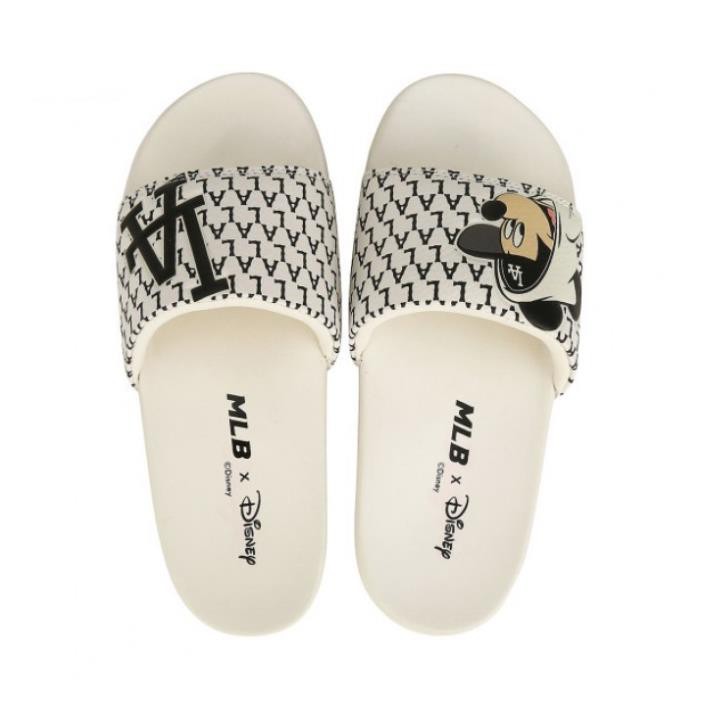 Dép Quai Ngang MLB White Mickey Mouse Fashion Siêu Đẹp - Siêu Êm Full Size Nam Nữ (36-39)