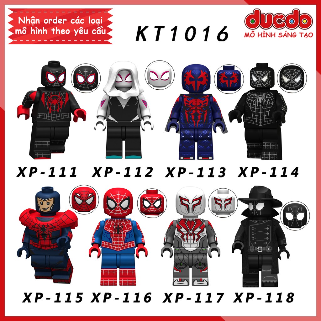Minifigures các nhân vật Spider man siêu chất - Đồ chơi Lắp ghép Xếp hình Mini Iron Man Mô hình KT1016