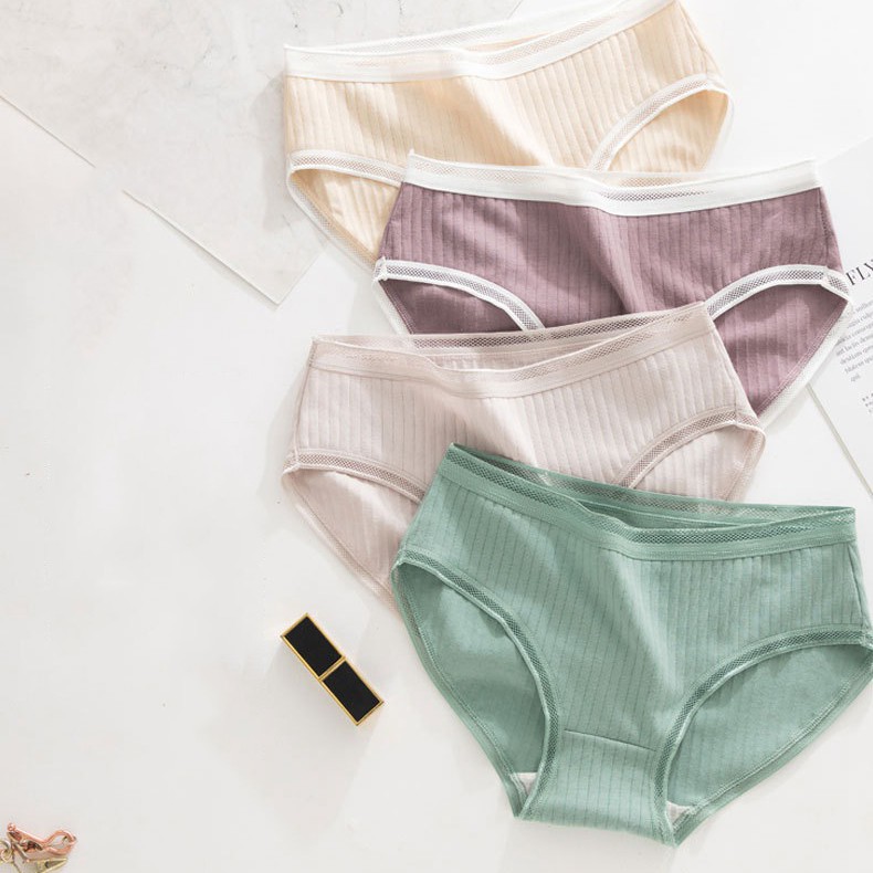 JKG Quần lót lưng thấp phối ren lưới gợi cảm dành cho bạn nữ