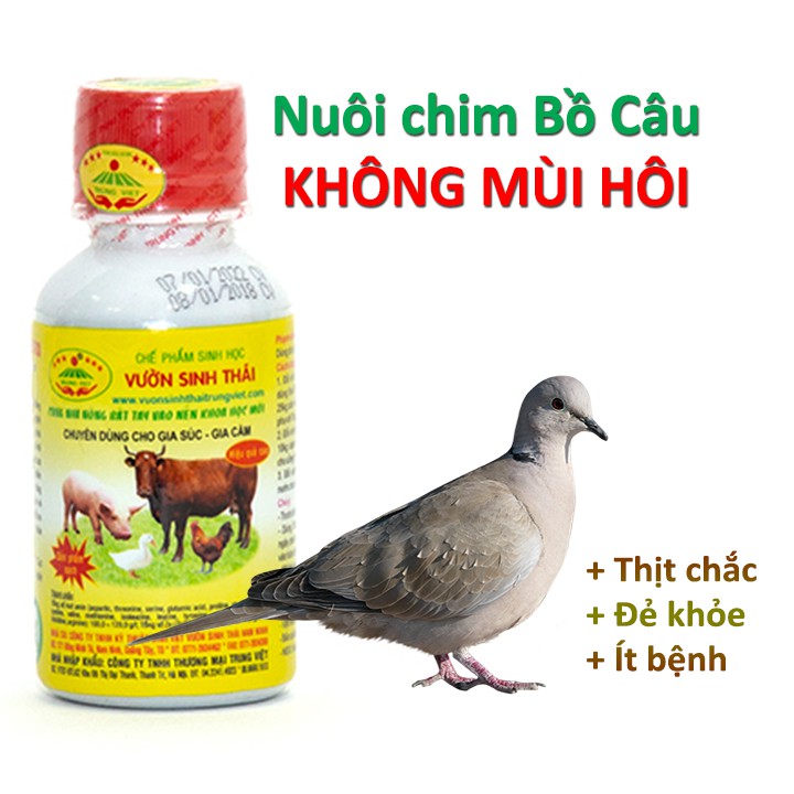 Chế phẩm sinh học VƯỜN SINH THÁI nuôi Chim Bồ Câu - Không mùi hôi