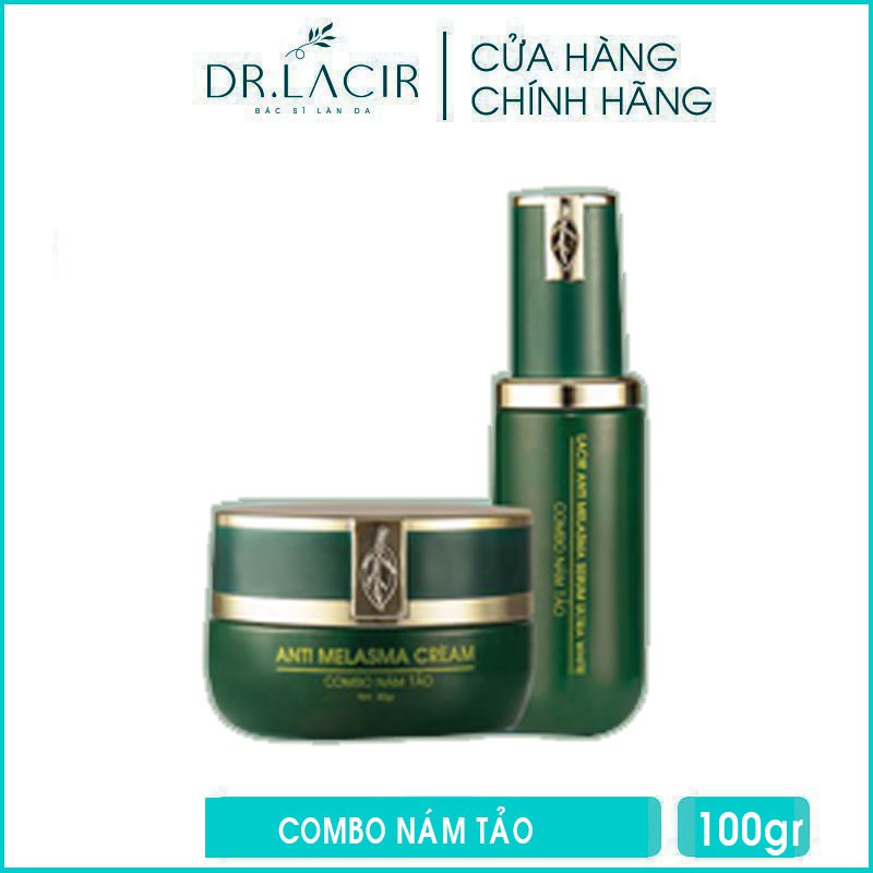 Combo Nám Tảo La'luxxy Lamer Drlacir Dr lacir -Anti Melasma Cream &amp; Lacir Anti Melasma Serum Ultra White [Chính Hãng]