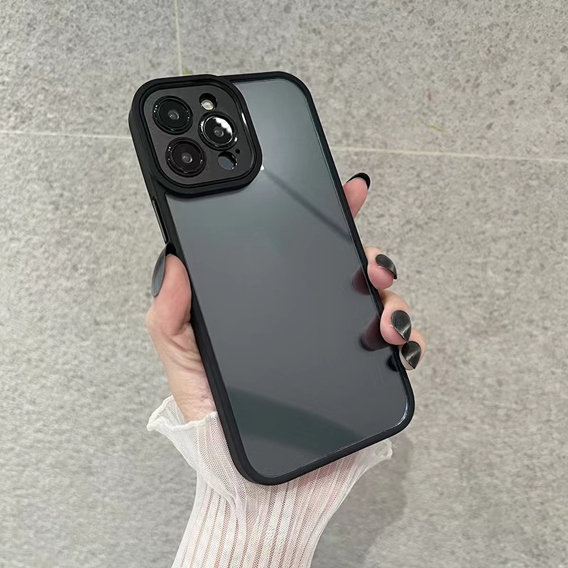 Ốp Điện Thoại Cứng Trong Suốt Chống Sốc Kiểu Dáng Sang Trọng Cho iPhone 14 13 12 11 Pro Max