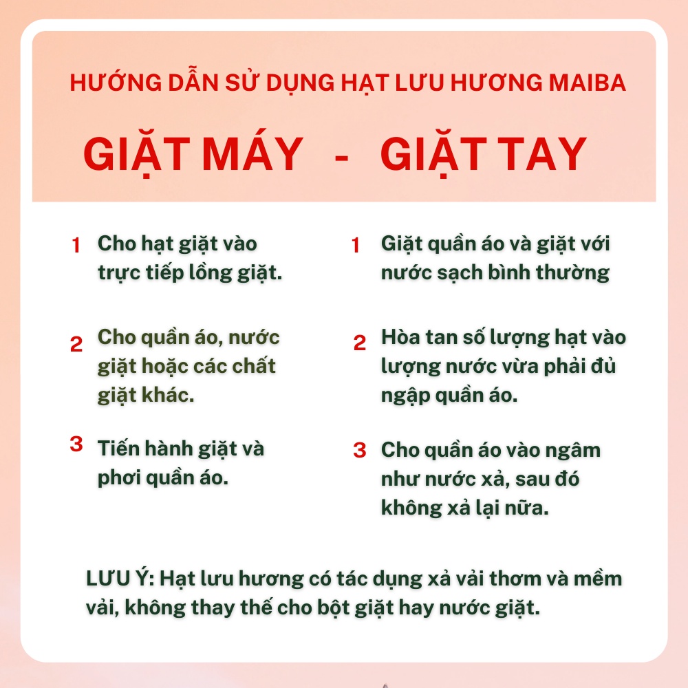 Viên Giặt Xả Quần Áo MAIBA Viên Xả Thơm Quần Áo Lưu Hương Lâu Phai Độc Đáo 200G