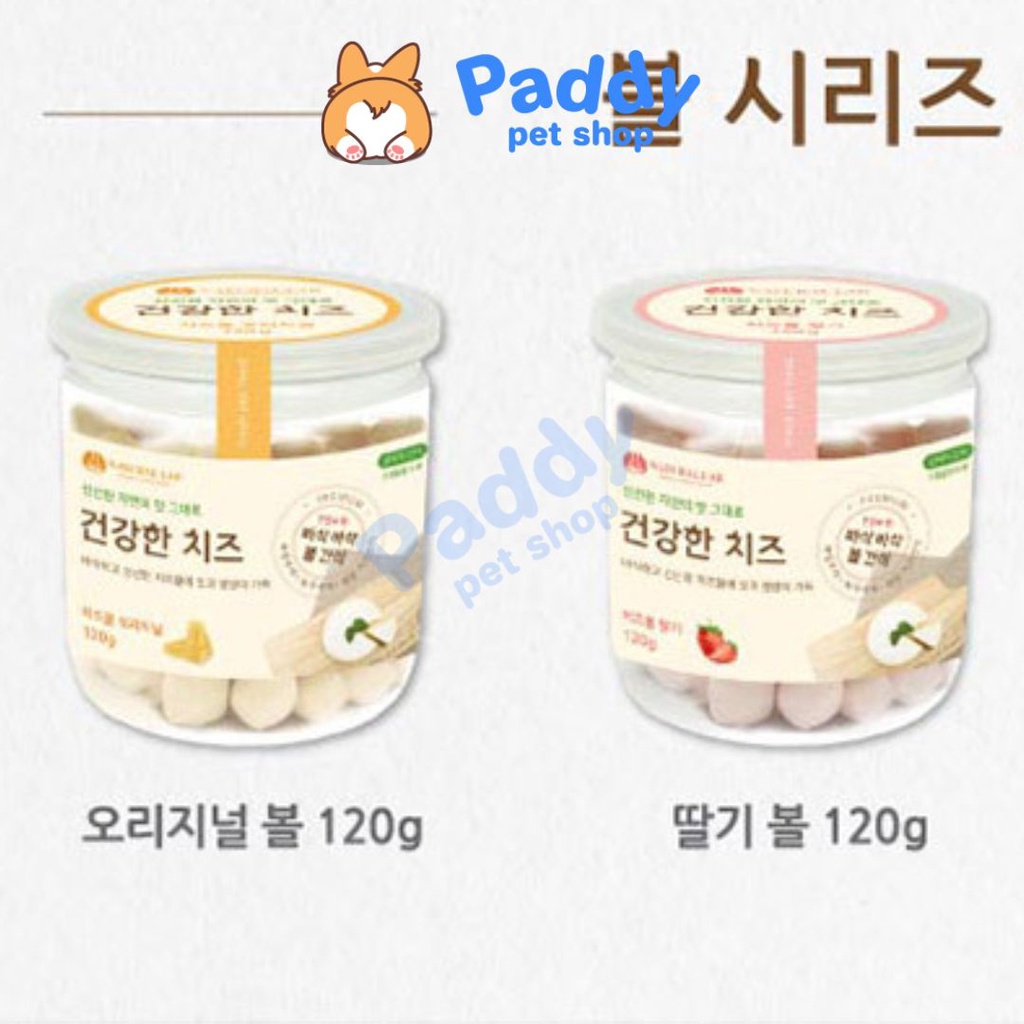 Snack Cho Chó Phô Mai Viên Natural Lab Hộp 120g