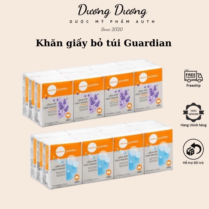 Khăn giấy mini Guardian 3 lớp siêu mềm mịn