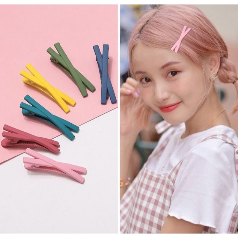Kẹp tóc màu kẹo đơn gian phong cách hàn quốc thời trang chất lượng cho nữ