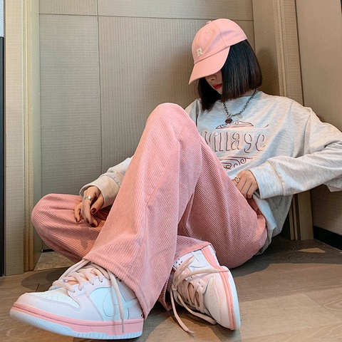 Quần dài NZN ống rộng lưng cao màu trơn thời trang mùa thu mới cho nữ