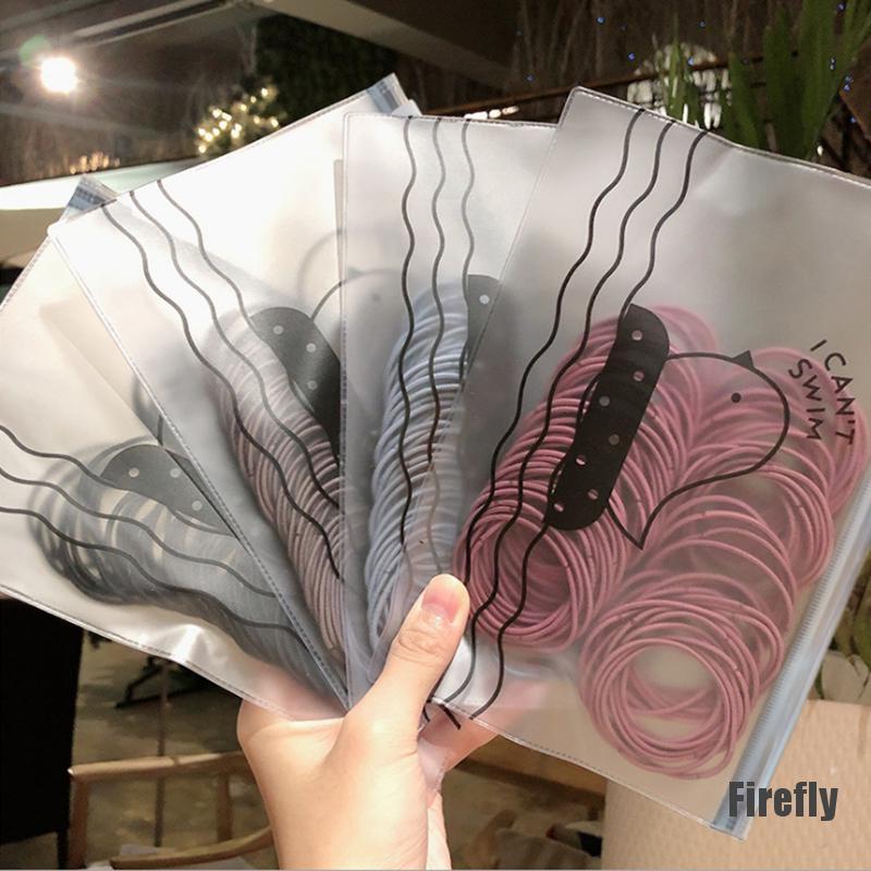 50 Dây thun cột tóc co giãn cho các bạn nữ bé gái