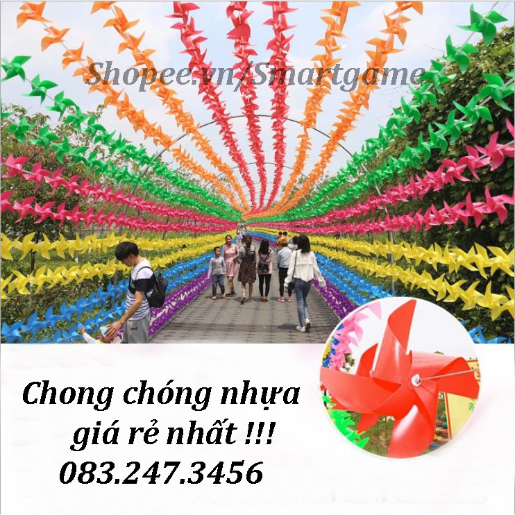 100 chong chóng nhựa rẻ size 16cm kèm phụ kiện giá rẻ !!!