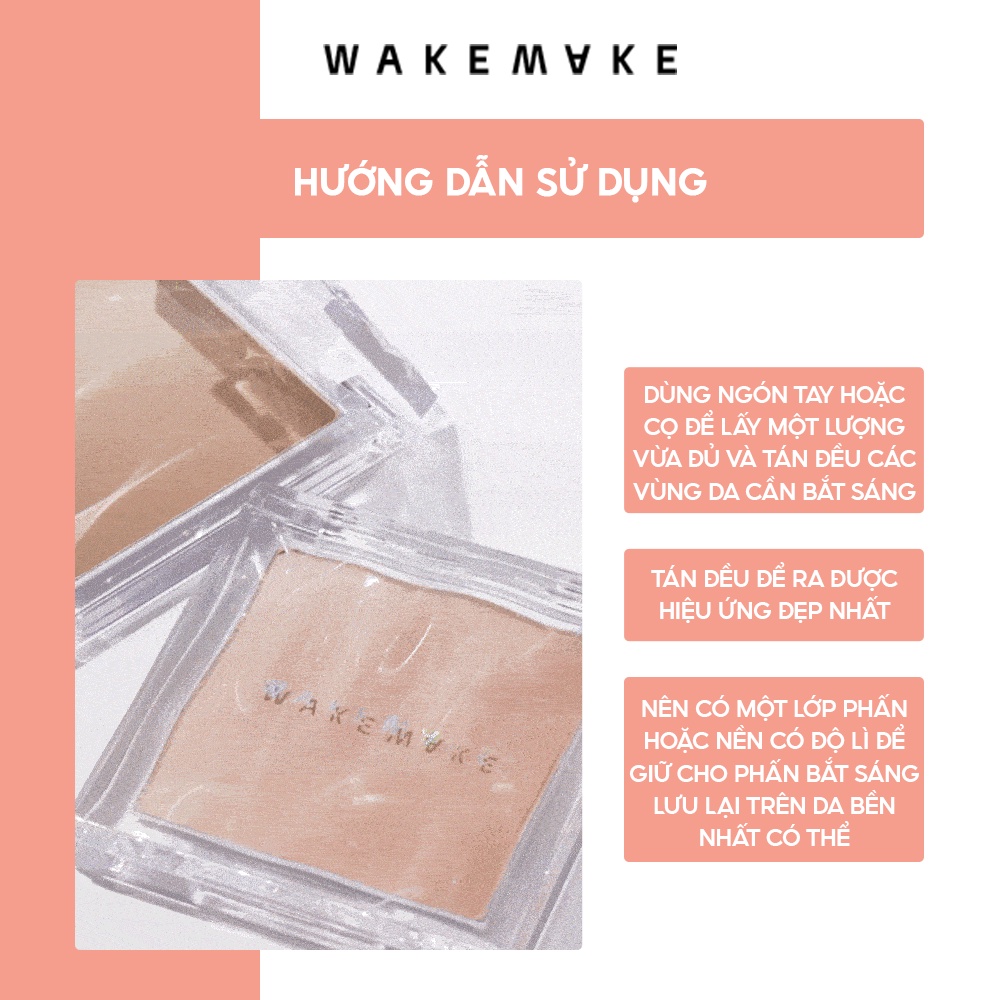 Bảng Phấn Bắt Sáng Wakemake Mix Blurring Volume Highlighter 9.5g