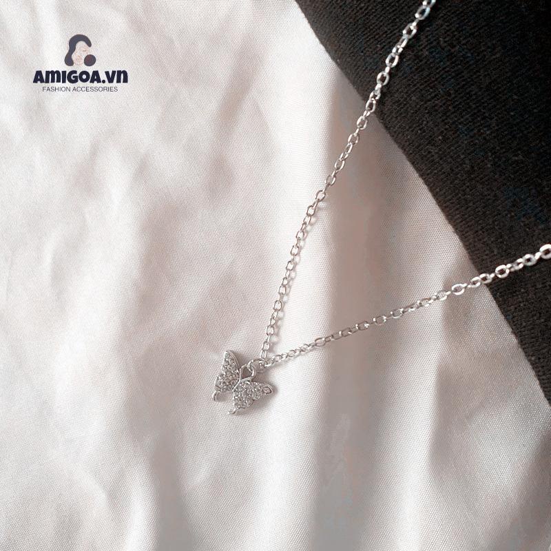 ✨✨Vòng cổ Mặt Hình Bươm Bướm Nhiều Lớp Sang Trọng Cho Nữ