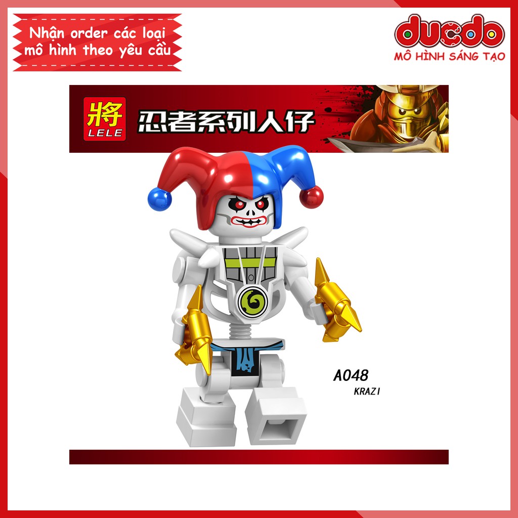 Minifigures quái nhân xương trong Ninjago tuyệt đẹp - Đồ chơi Lắp ghép Xếp hình Mini Ninja Mô hình LeLe A041 - A048