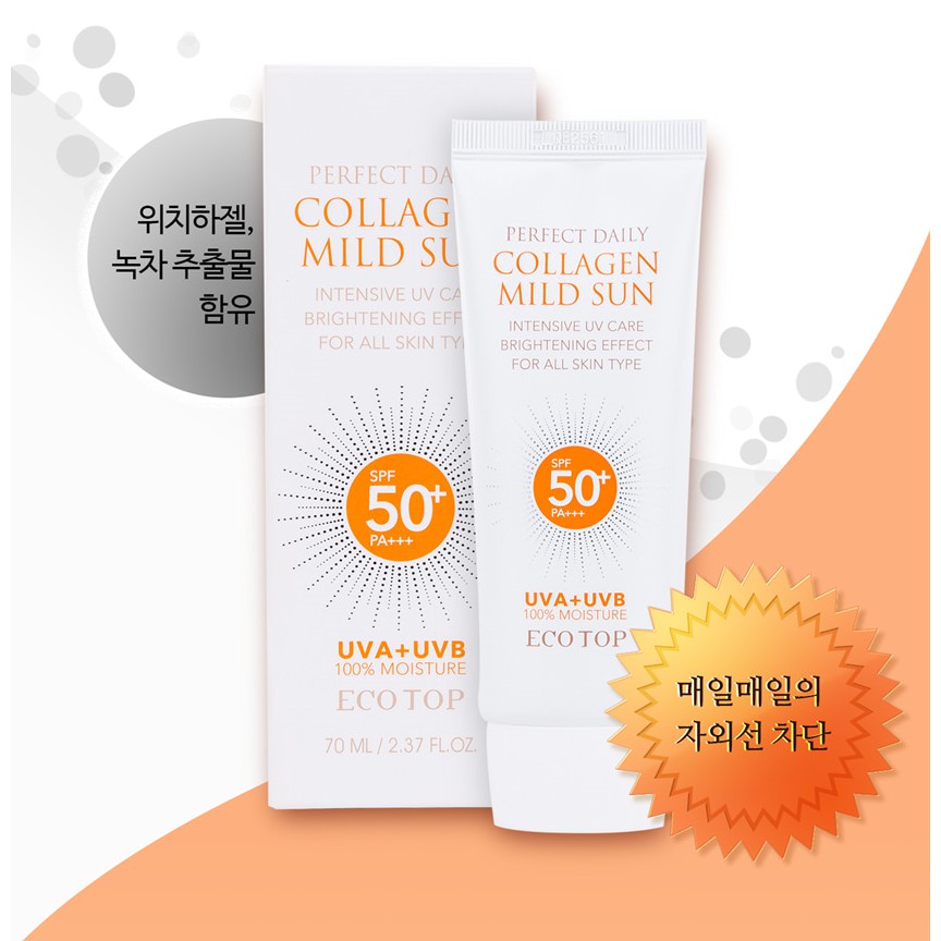 KEM CHỐNG NẮNG COLLAGEN ECOTOP COLLAGEN MILD SUN SPF 50+ PA++ 70ML