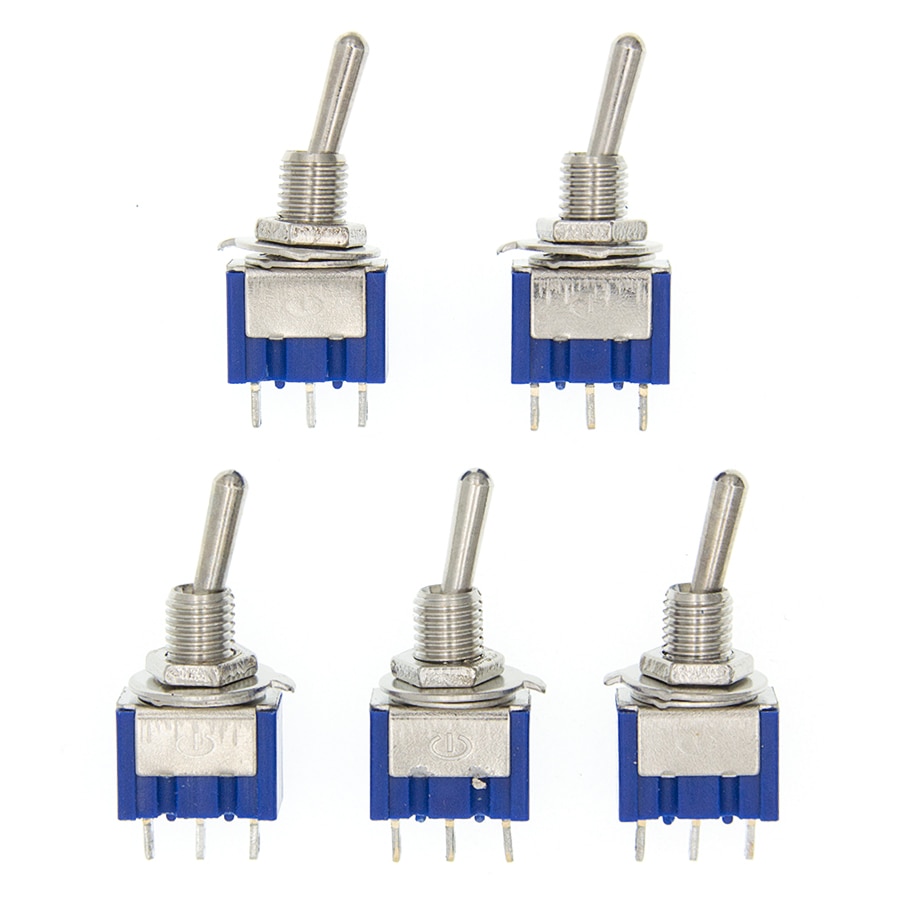 Set 10 Công Tắc Gạt Mini Mts-102 3-pin Spdt On-On 6a 125vac Tiện Dụng