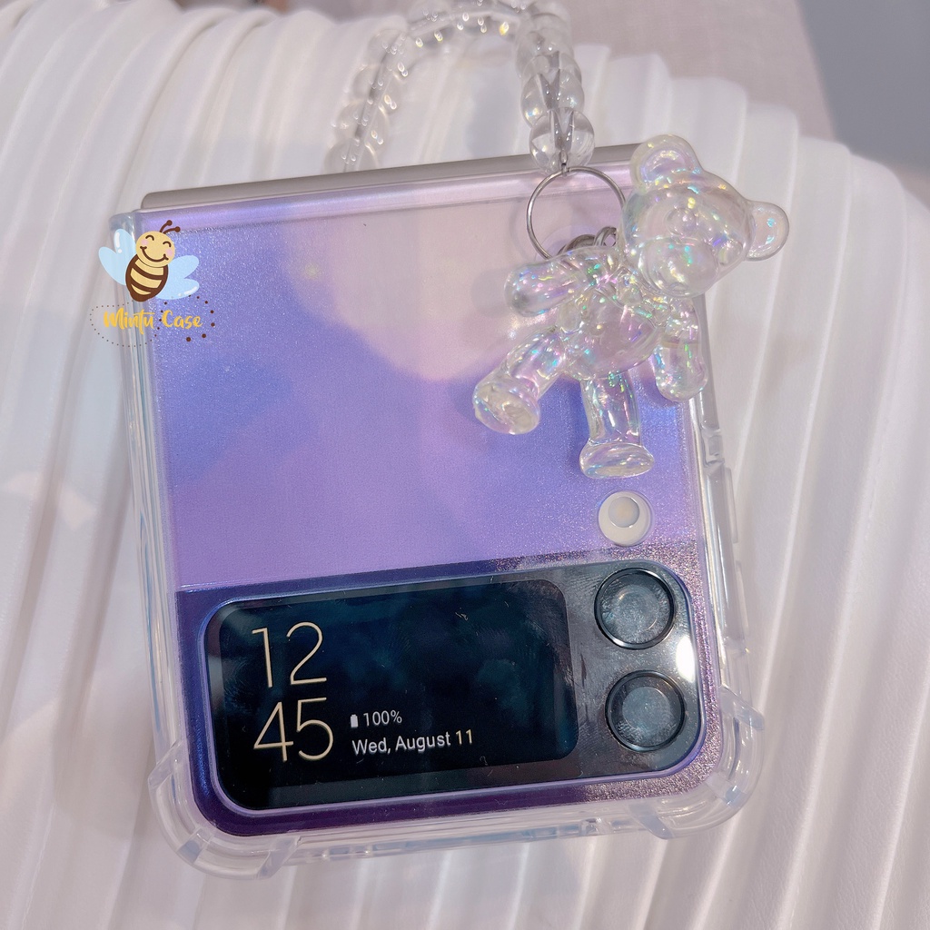 Ốp Samsung Galaxy Z Flip 4 / ZFlip4 5G / Z Flip3 5G / Z Flip 3 - kèm móc khoá ZF306