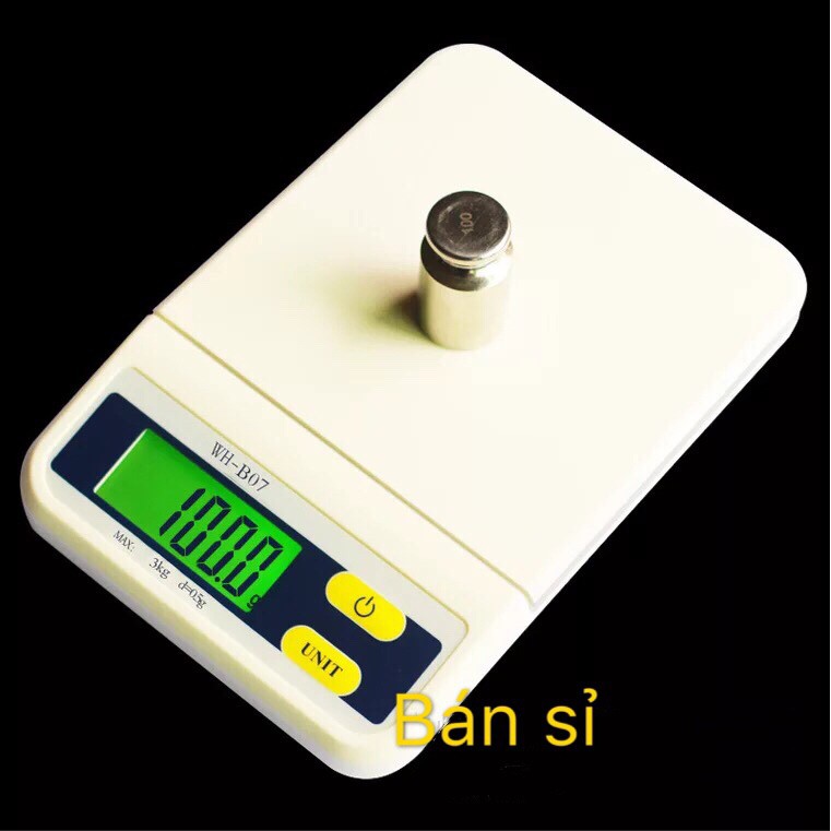 Cân Điện Tử Mini Nhà Bếp B07 2kg/0.2gr - 3kg / 0.5gr .WH-B07