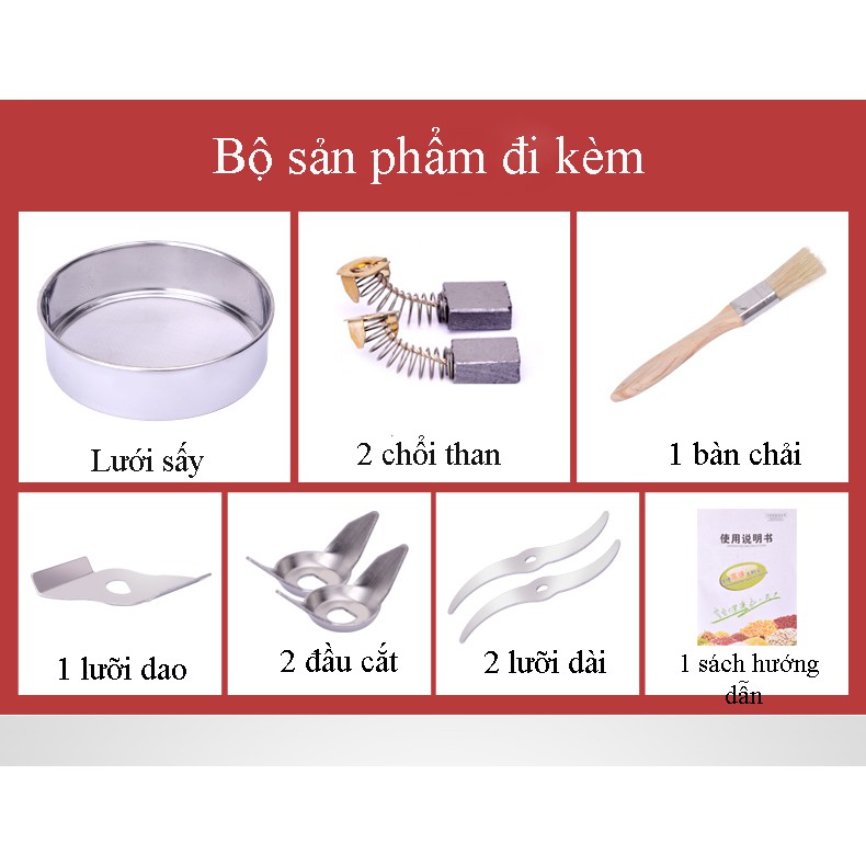 Máy xay, nghiền đồ khô, bột, ngũ cốc COSUAI chất liệu INOX 304 cỡ siêu lớn 2.500 gam, công suất 3.600W [bảo hành 1 năm]