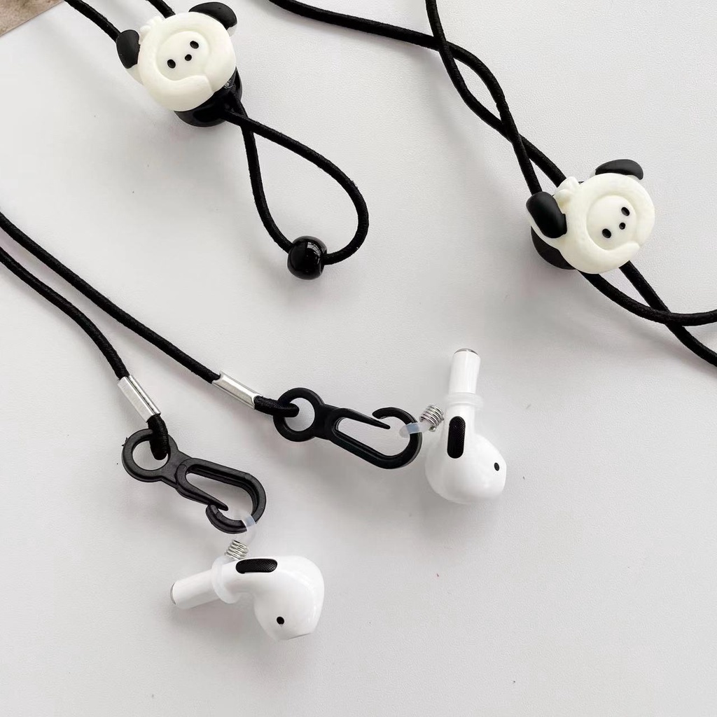 Dây Đeo Mắt Kính Bằng Nylon Màu Đen Hình Cún Hoạt Hình Sáng Tạo