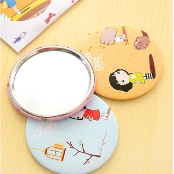 Gương trang điểm mini siêu cute cầm tay bỏ túi Hàn Quốc tiện lợi 1480 the gioi tiện ích 88